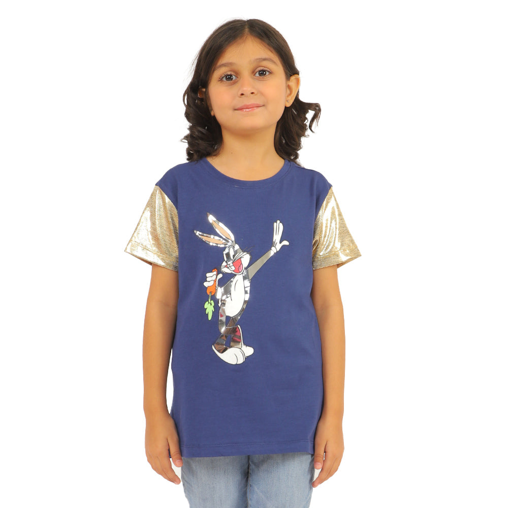 Girls T-Shirt  Rabbit - NAVY