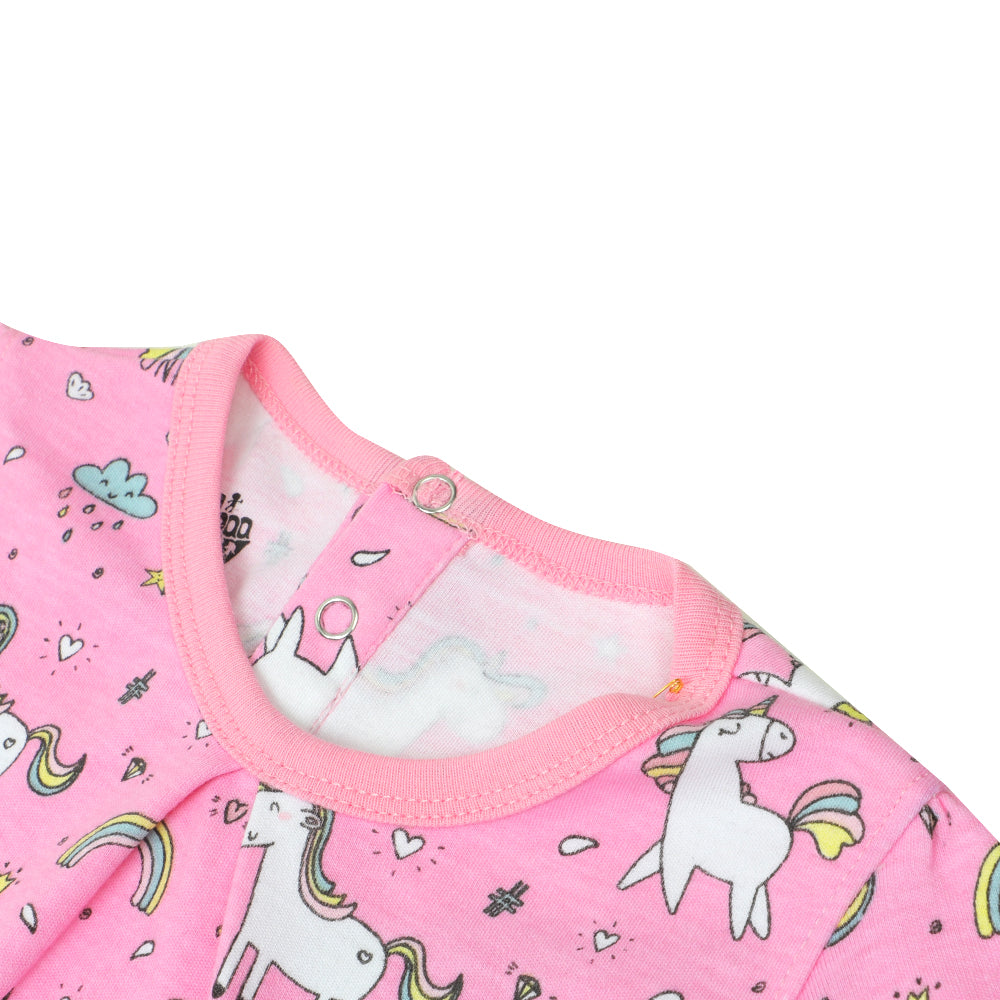 Infant Girls Suit Knitted 2Pc - Pink