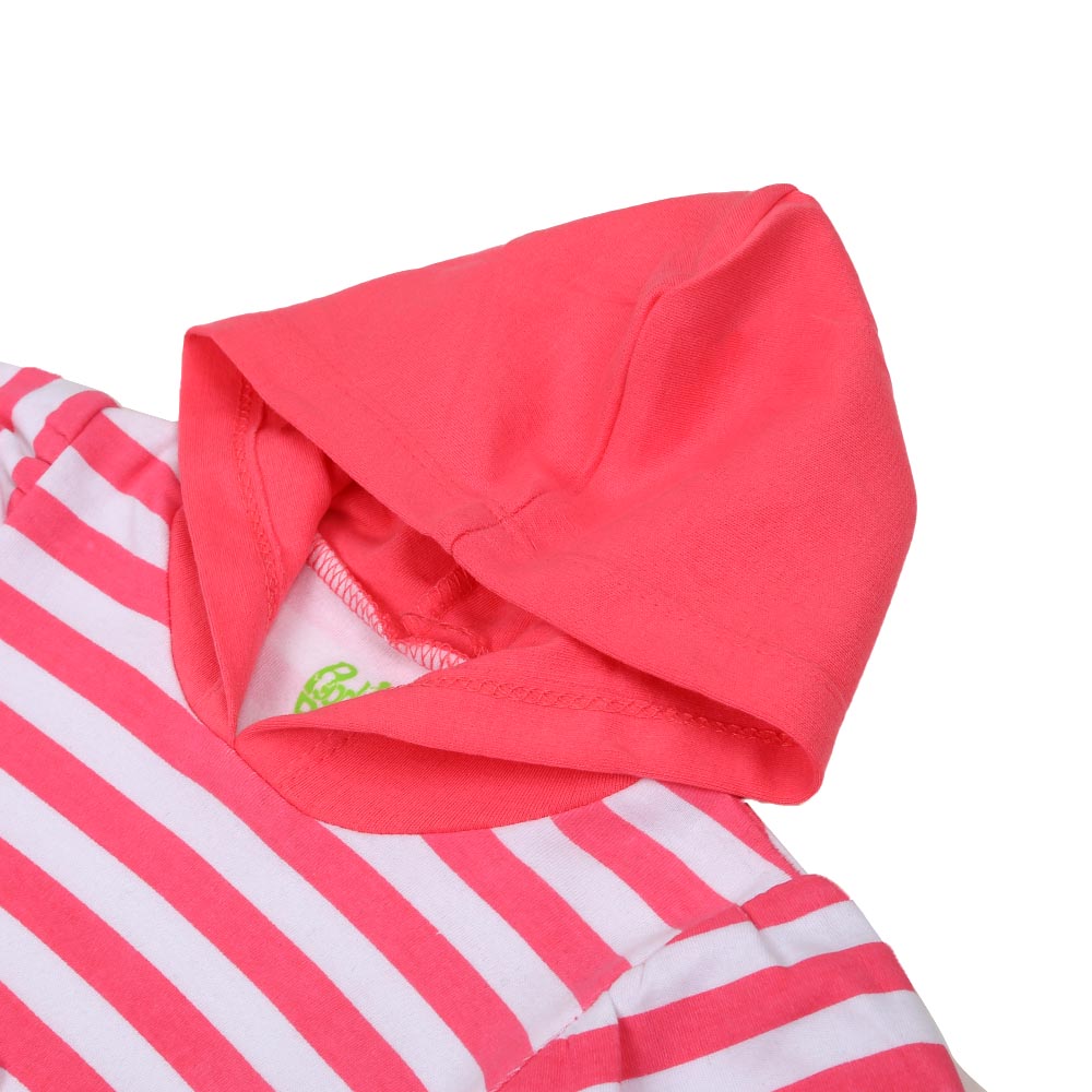 Infant Girls Knitted Romper Baby Shark - Pink