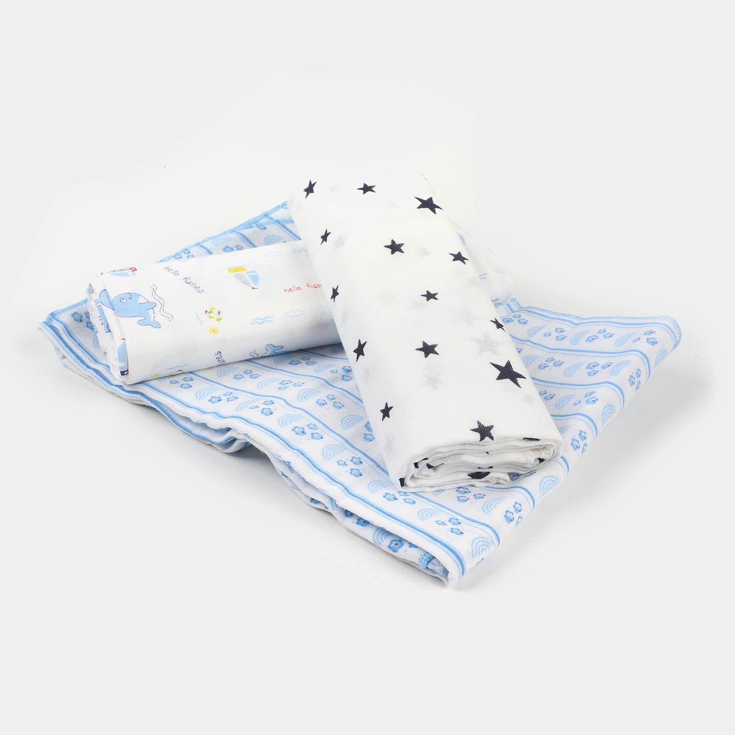 3PCS Muslin Cotton Wrapping Sheets Set Price in Pakistan Bachaa Party