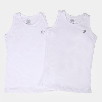 Pack Of 2 PCs Boys Cotton Vest  - White