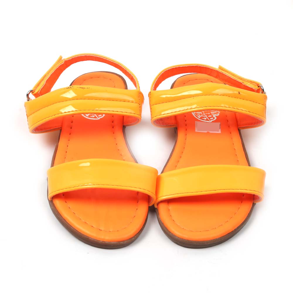 Fancy Shiny Sandal For Girls - Orange (1005-28)