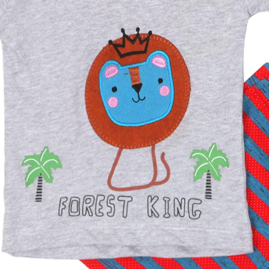 Infant Boys Knitted Suit Forest King - Light Grey