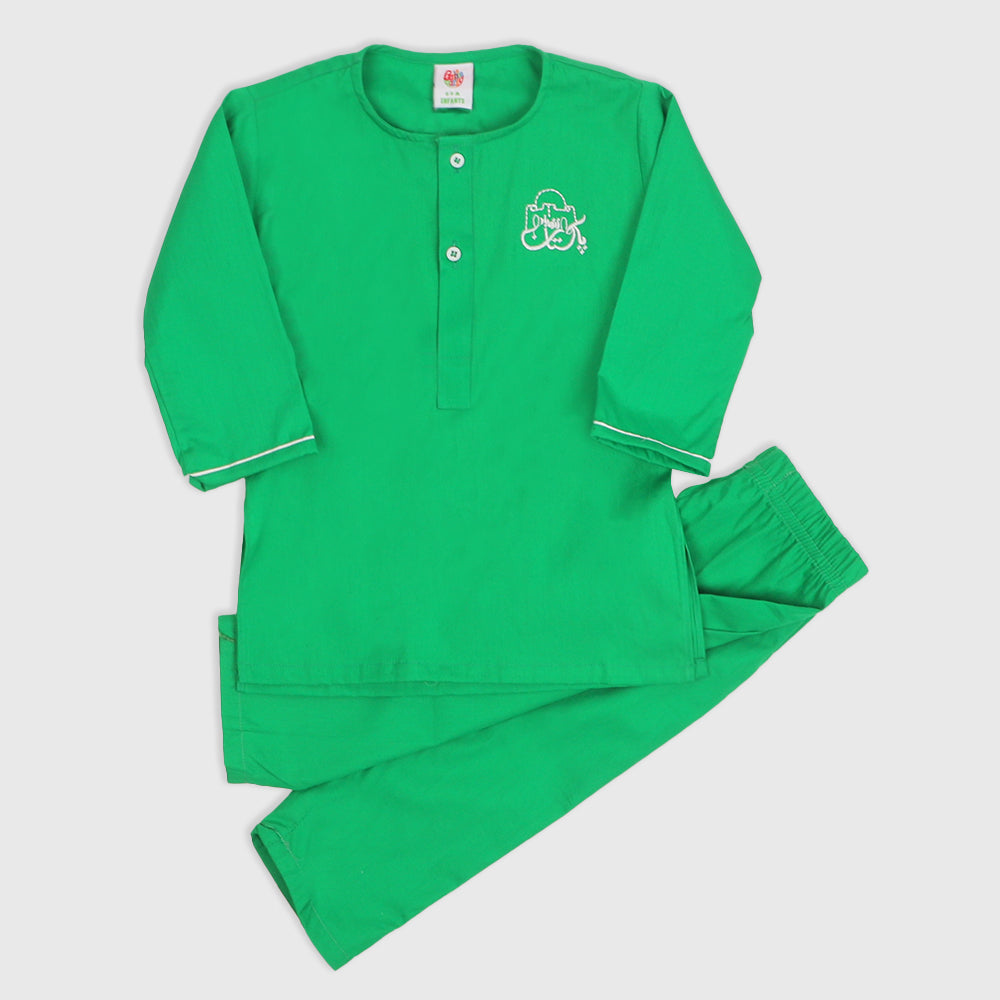 Infants Boys Independence Kurta Pajama MazareQuaid Green Price in