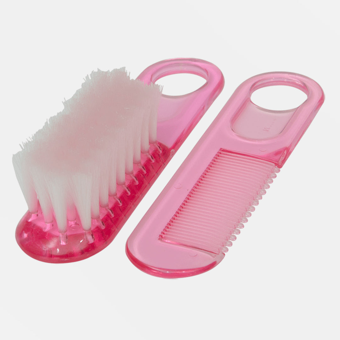 Farlin Baby Comb & Brush Set - Pink