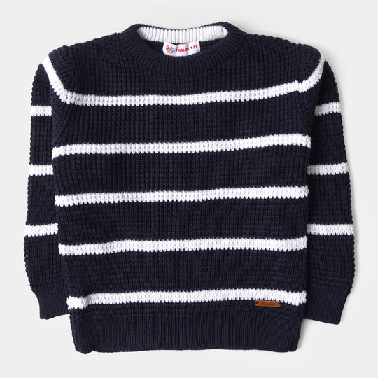 Boys Sweater Thin Stripe - Black