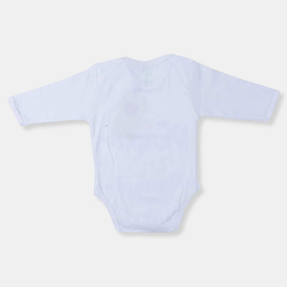 Infant Basic Romper Unisex Phuppo Little Peanut - White