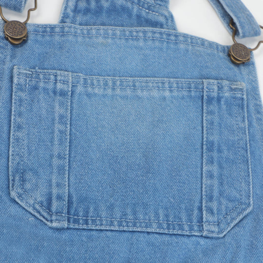 Boys Denim Dangri Emoji - Ice Blue