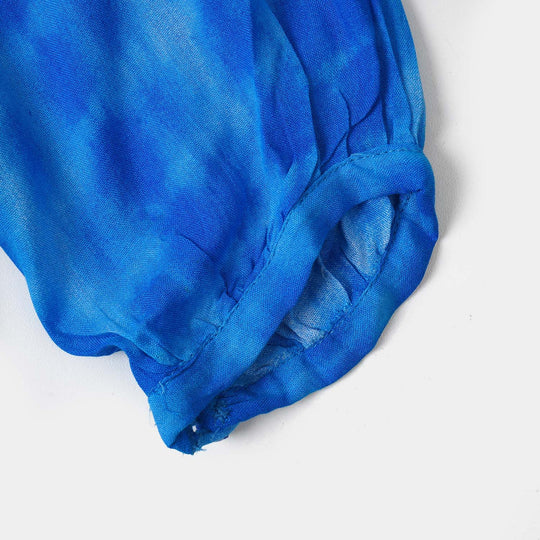 Girls Casual Top Tie & Dye - Blue