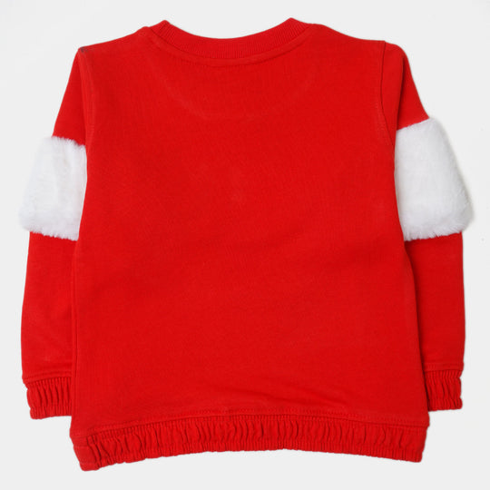 Girls Sweatshirt Lovely Heart - Red