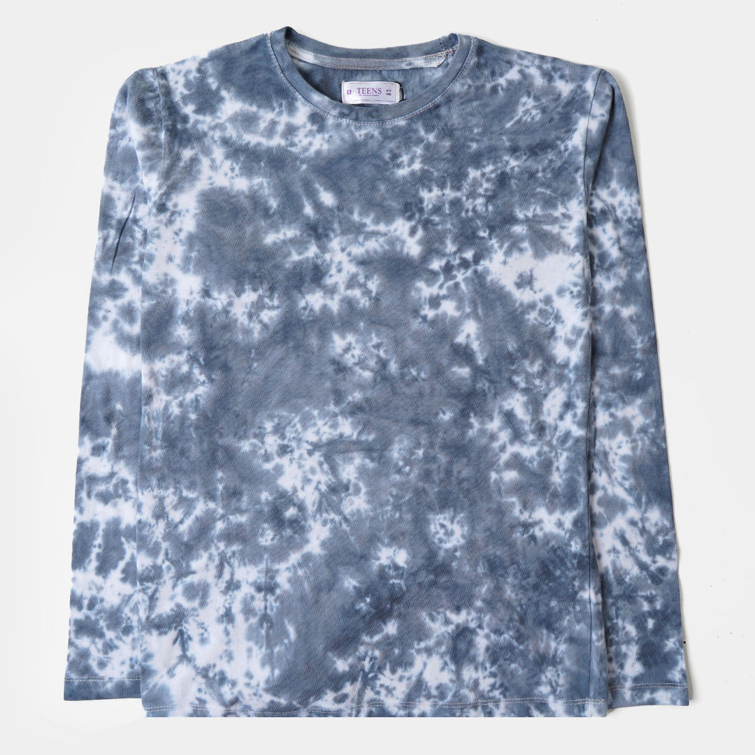 Teens Boys T-Shirt F/S Tie Dye - Ghost Grey