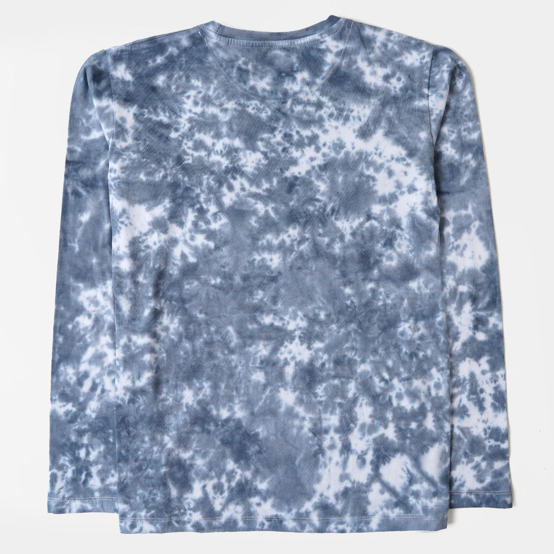 Teens Boys T-Shirt F/S Tie Dye - Ghost Grey