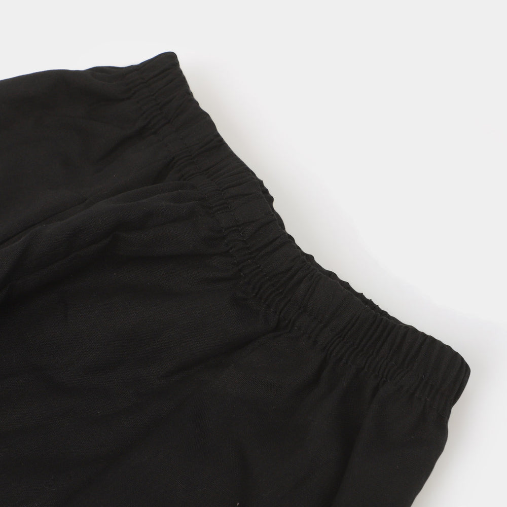 Infant Girls Cotton Shalwar - BLACK