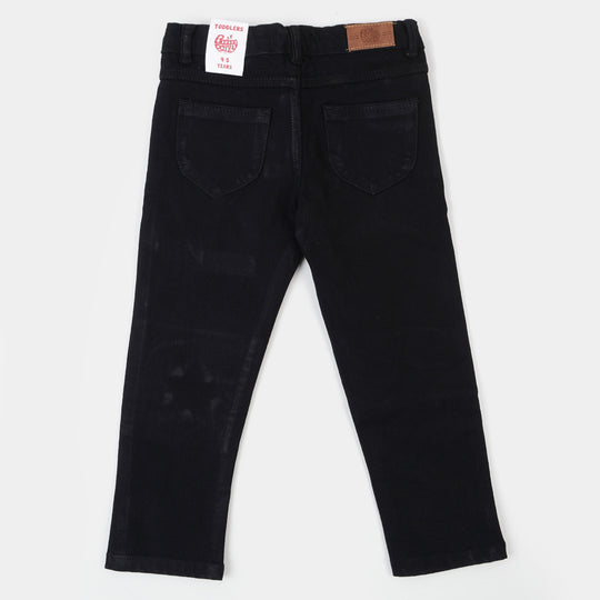 Girls Pant Denim Sequins Star - BLACK