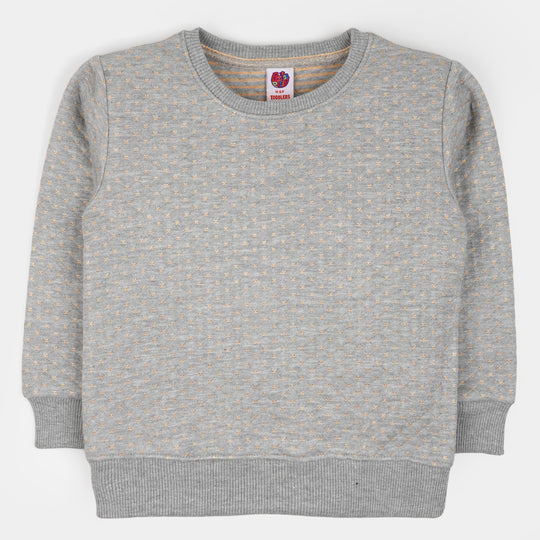 Girls Quilted Sweatshirt - GREY