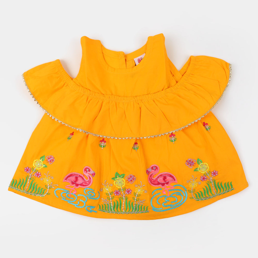 Infant Girls Fancy Suit Blooming S2 - Citrus
