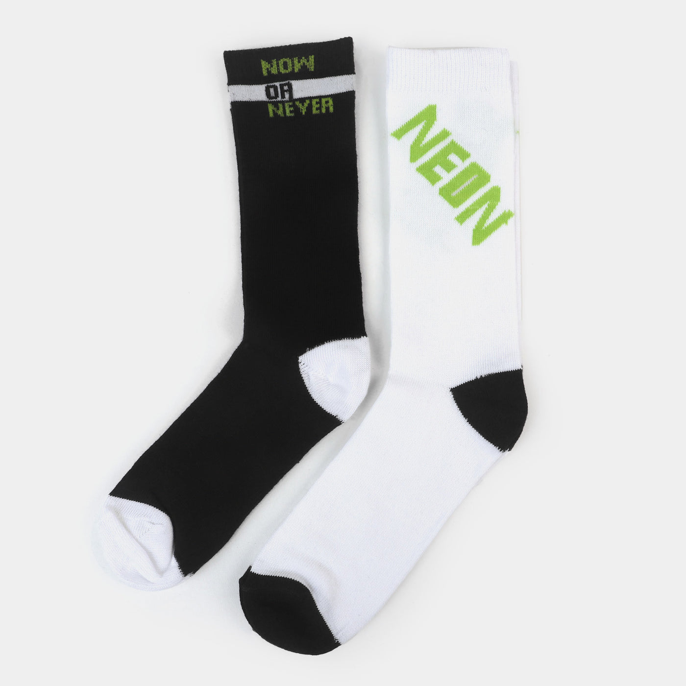 Boys Socks Neon - White/Black