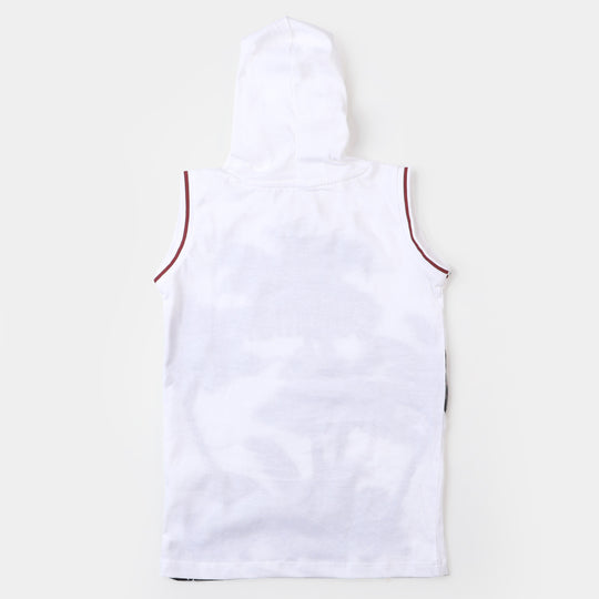 Boys Cotton Sando Summer | White