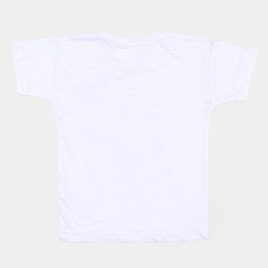 Girls Slub T-Shirt Character - White