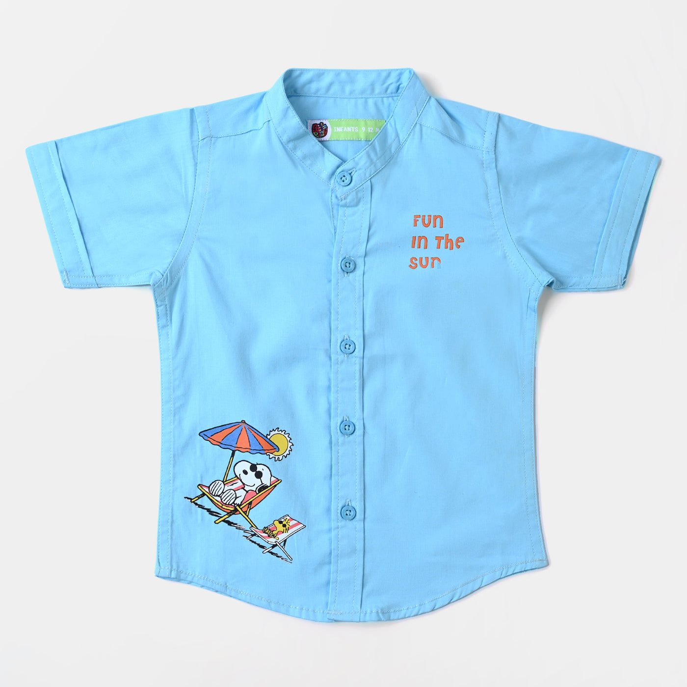 Infant Boys Cotton Casual Shirt Fun In The Sun - Blue