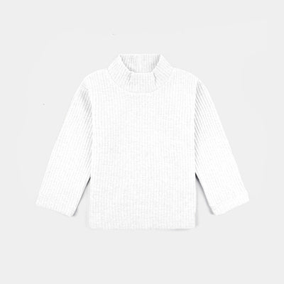 Infant Unisex Turtle Neck T-Shirt-White