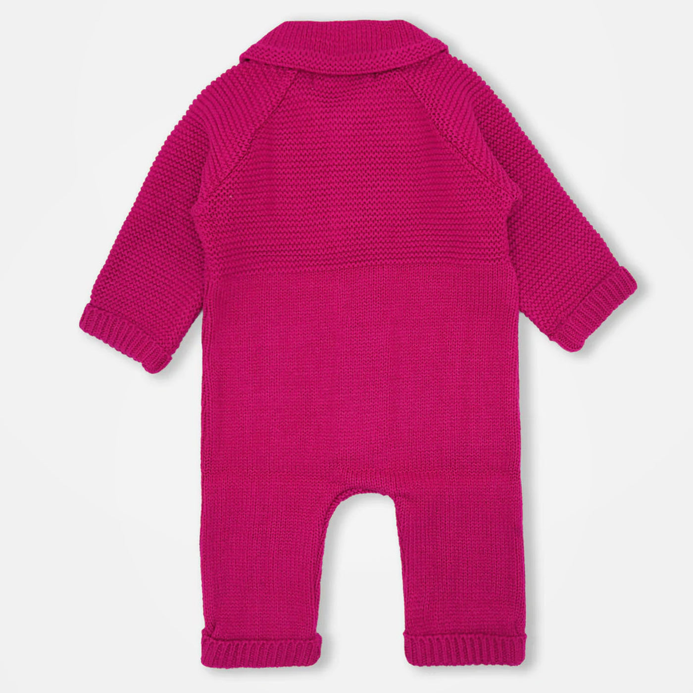 Infant Boys Knitted Romper -Dark Pink