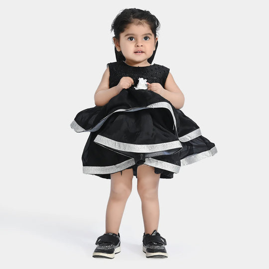 Infant Girl Fancy Frock Classy-BLACK