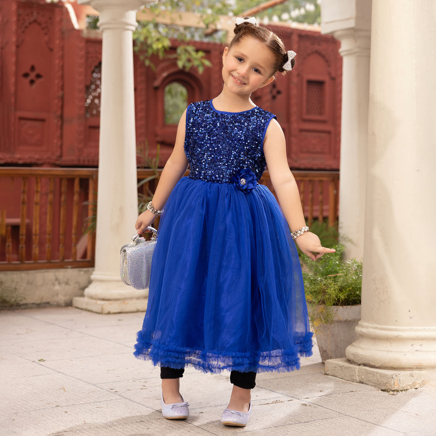 Girls Fancy Frock Pretty Girl-RB-Royal Blue