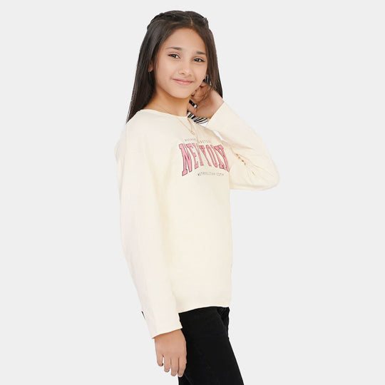 Girls T-Shirt New York -Off-White