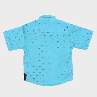 Infant Boys Casual Shirt Contrasting-Teal