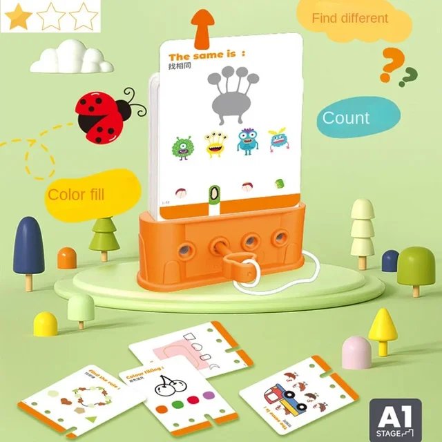Montessori Logic Key Game with Flash Cards