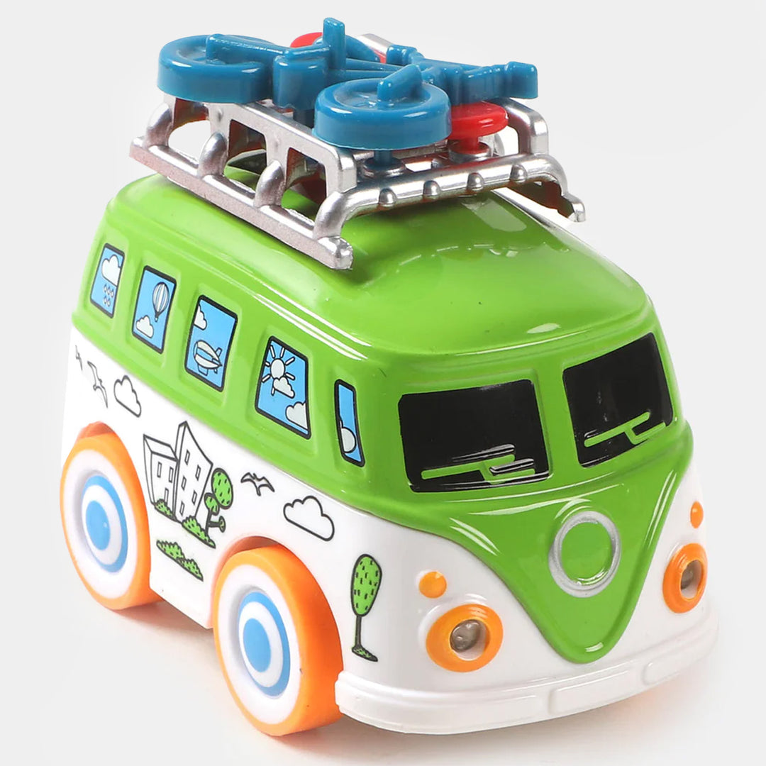 Die Cast Mini Bus Model Toy For Kids