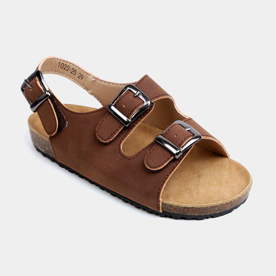 Casual Buckle Strap Sandal For Boys - Brown