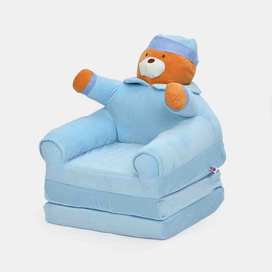 Adorable Kids Foolable Sofa Seat - 18M+ | 547-Blue/Brown