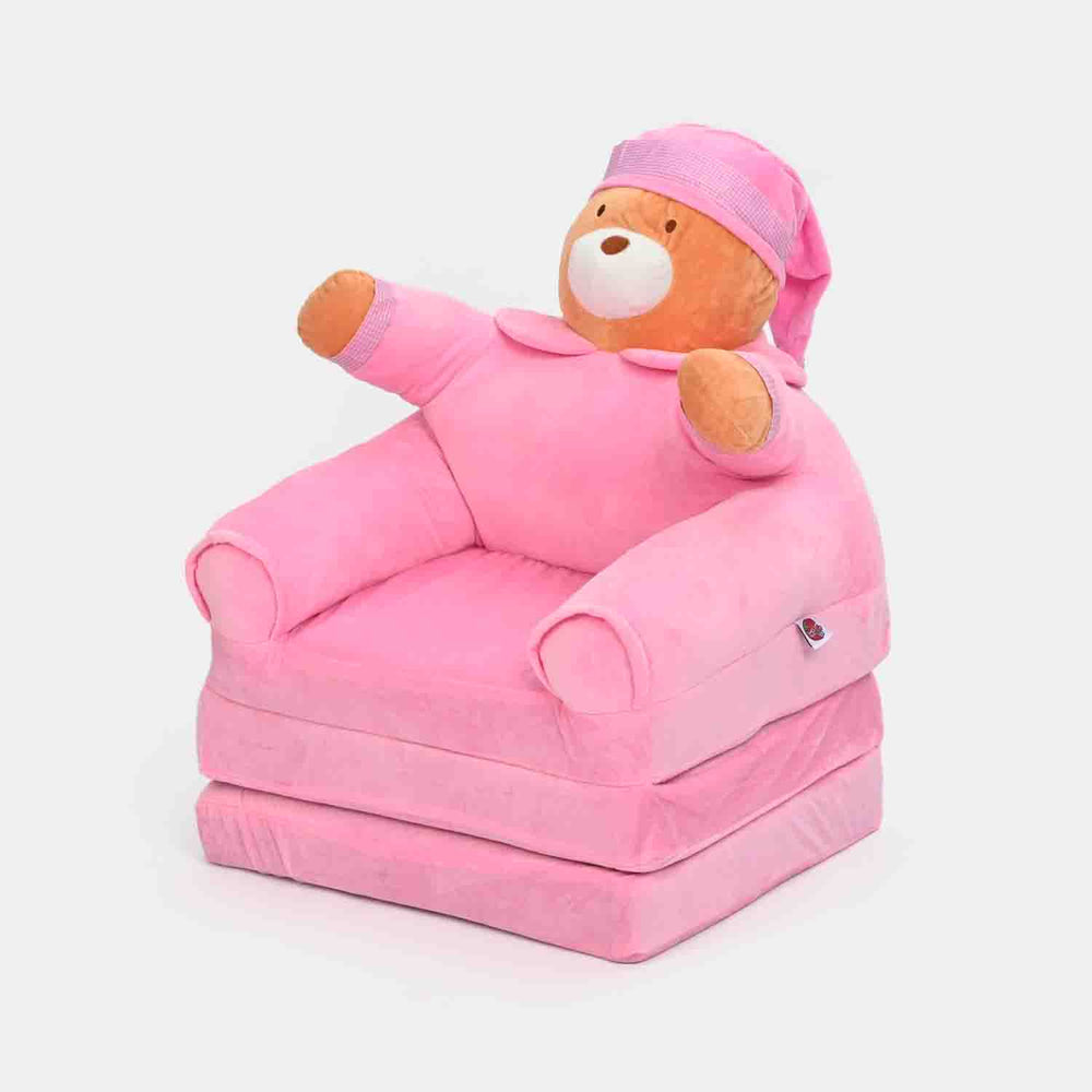 Adorable Kids Foldable Sofa Seat - 18M+ | 547-Pink/Brown
