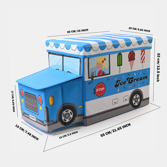 Kids Bus Storage Box Blue 779