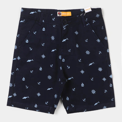 Boys Cotton Short Nautical - NAVY