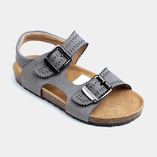 Casual Buckle Sandal For Boys - Grey