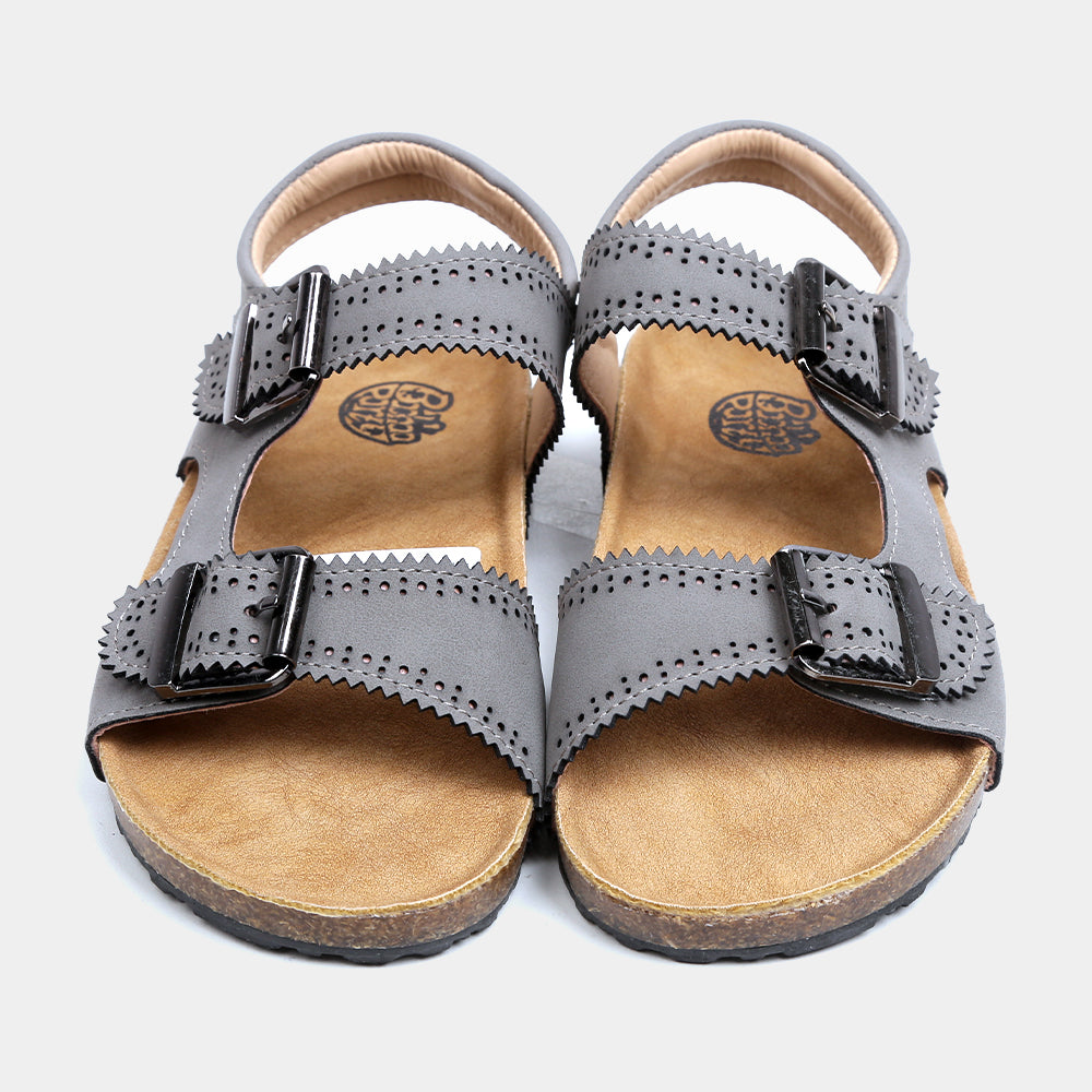 Casual Buckle Sandal For Boys - Grey