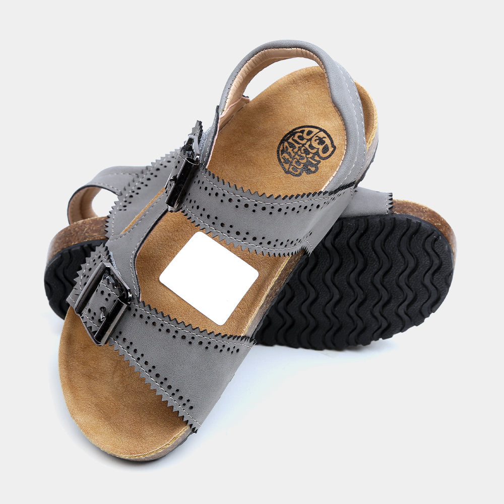 Casual Buckle Sandal For Boys - Grey