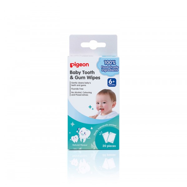 PIGEON BABY TOOTH & GUM WIPES NATURAL