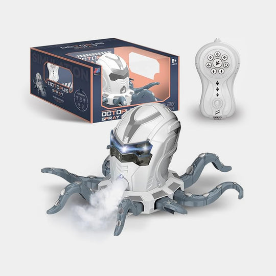 Remote Control Octopus Toy With Mist Spray & LED Lights