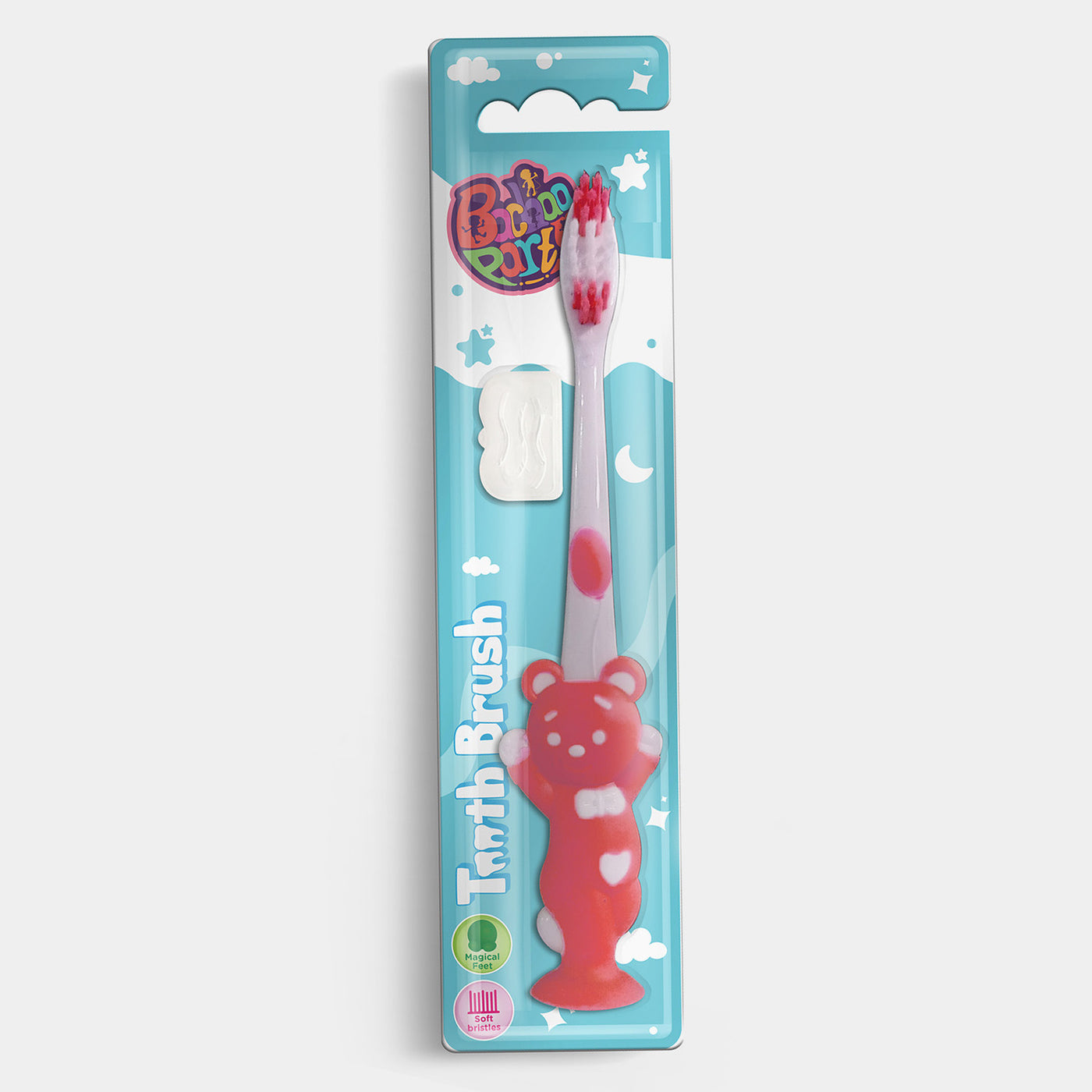 Toothbrush Magic Feet Bear For Kids-RED