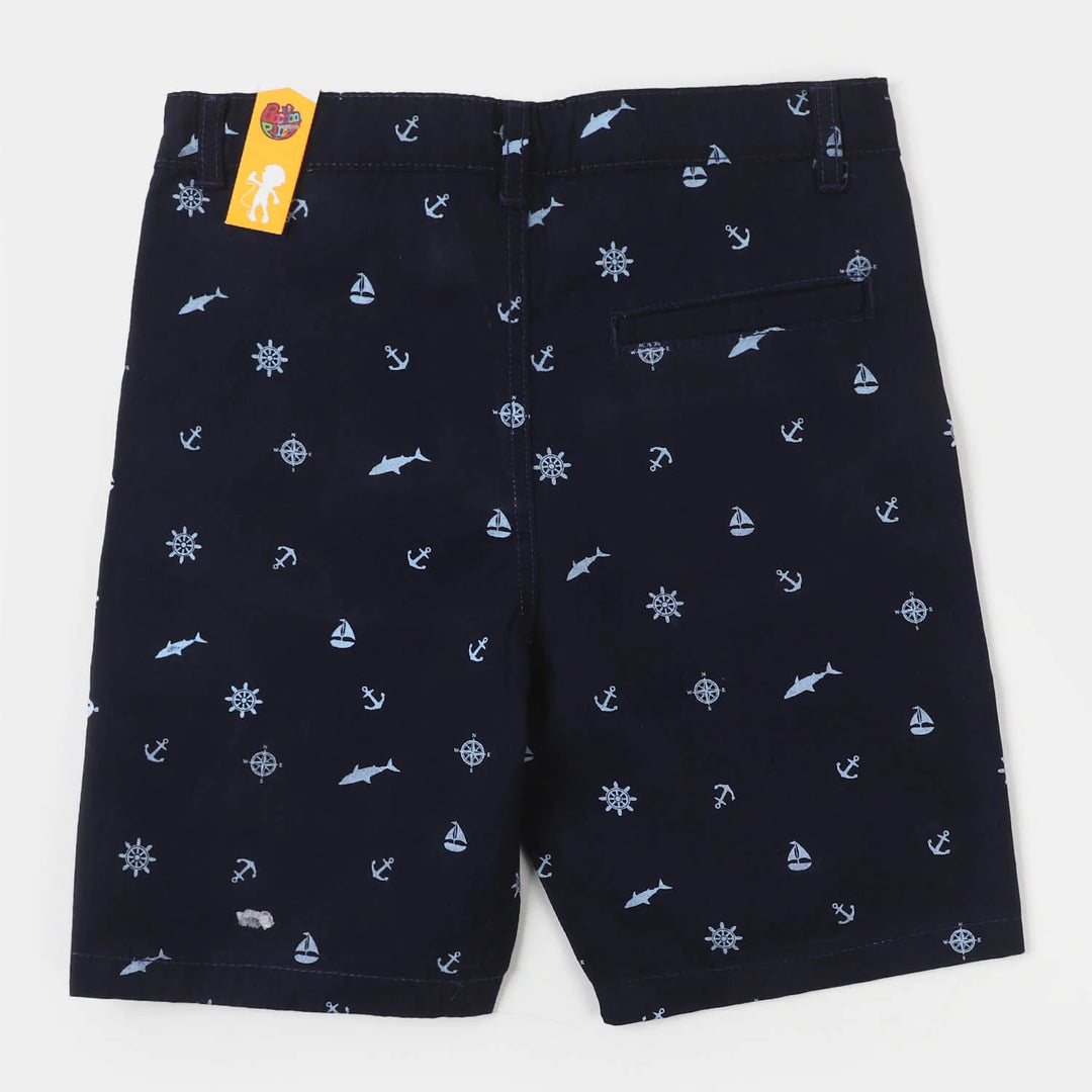 Boys Cotton Short Nautical - NAVY