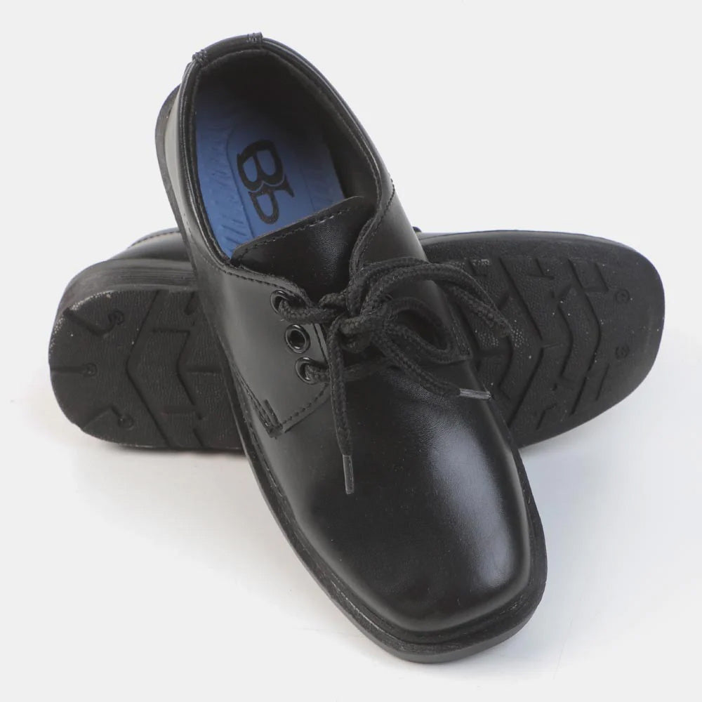 Boys School Shoes J-52 - BLACK