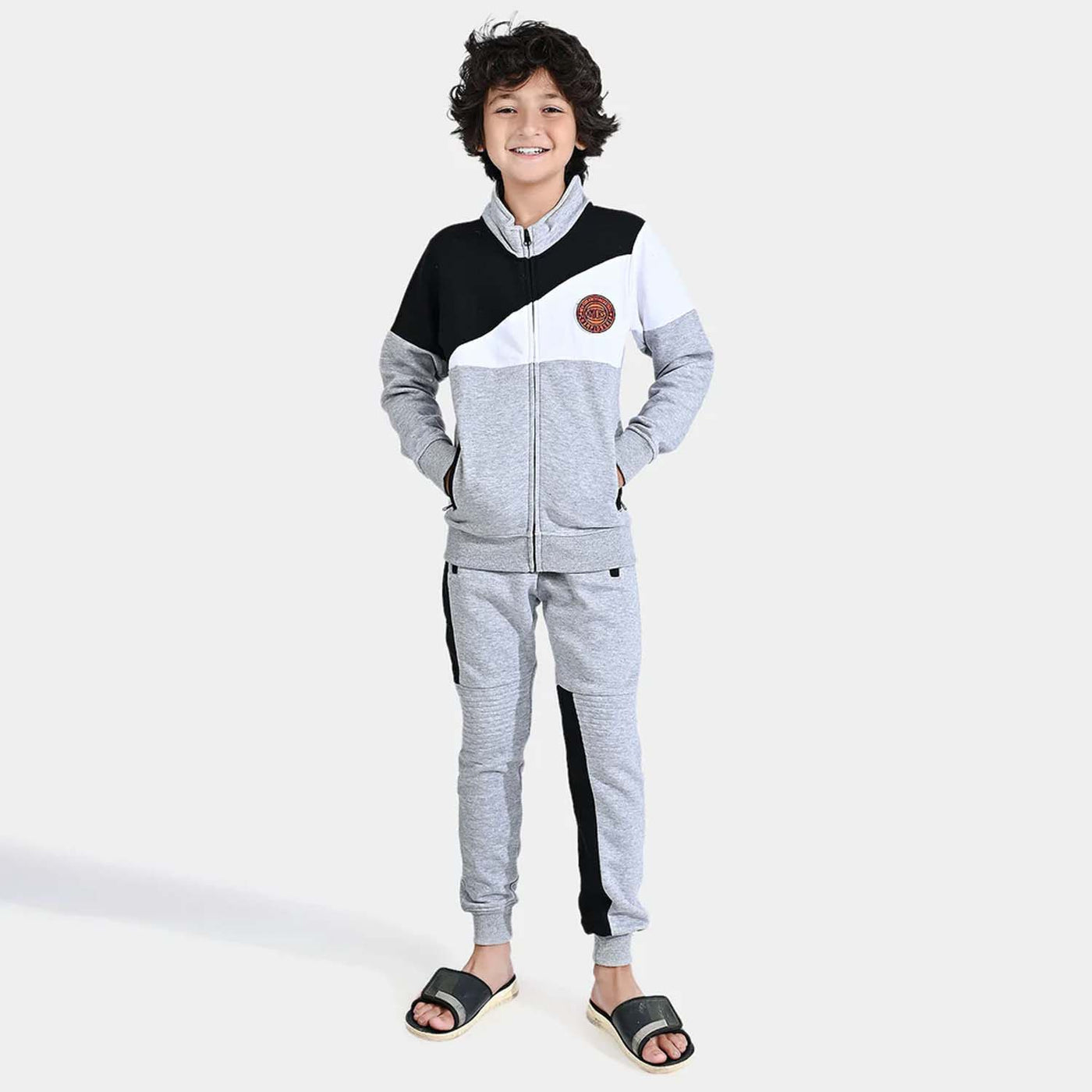 Boys Fleece 2 Piece Suit Knicks-Heather Grey