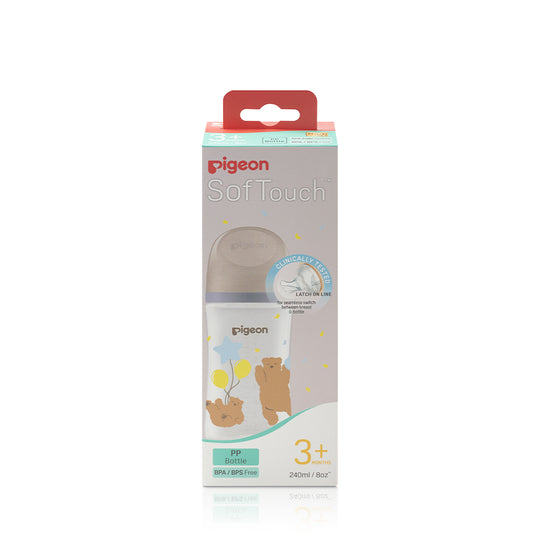 SOFTOUCH 3 WN FEEDER PP 240ML BEAR