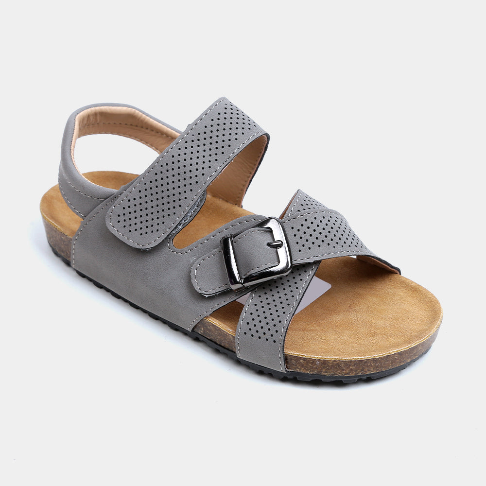 Buckle Strap Sandal For Boys - Gray