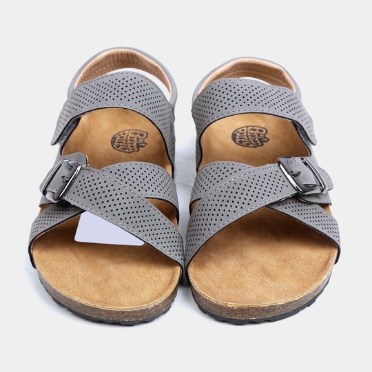 Buckle Strap Sandal For Boys - Gray