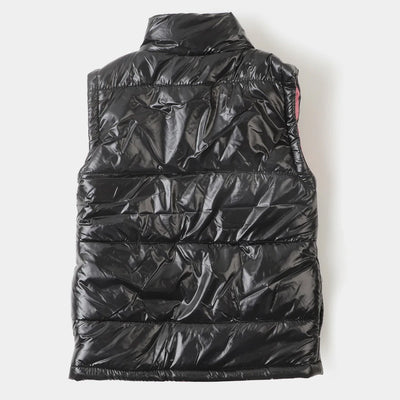 Girls Quilted Jacket Basic S/L-BLACK